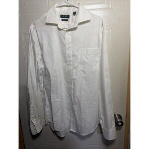 Ralph Lauren White Long Sleeve Dress Shirt Men's 15 1/2 M 34/35